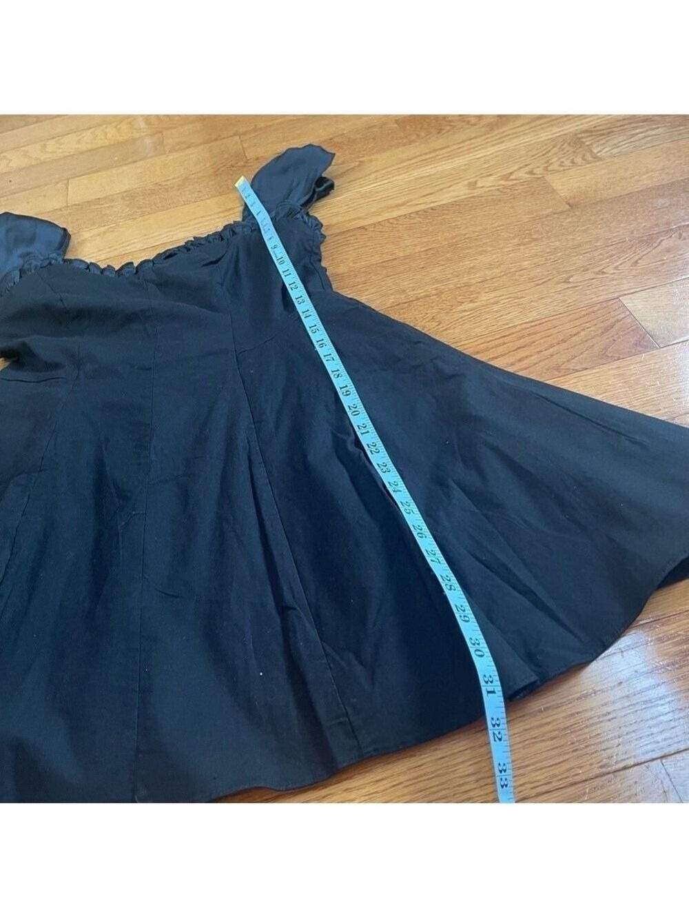 Free People Midnight Magic Mini Voluminous Black Dress Fairy Grunge Bohemian L - Picture 12 of 15